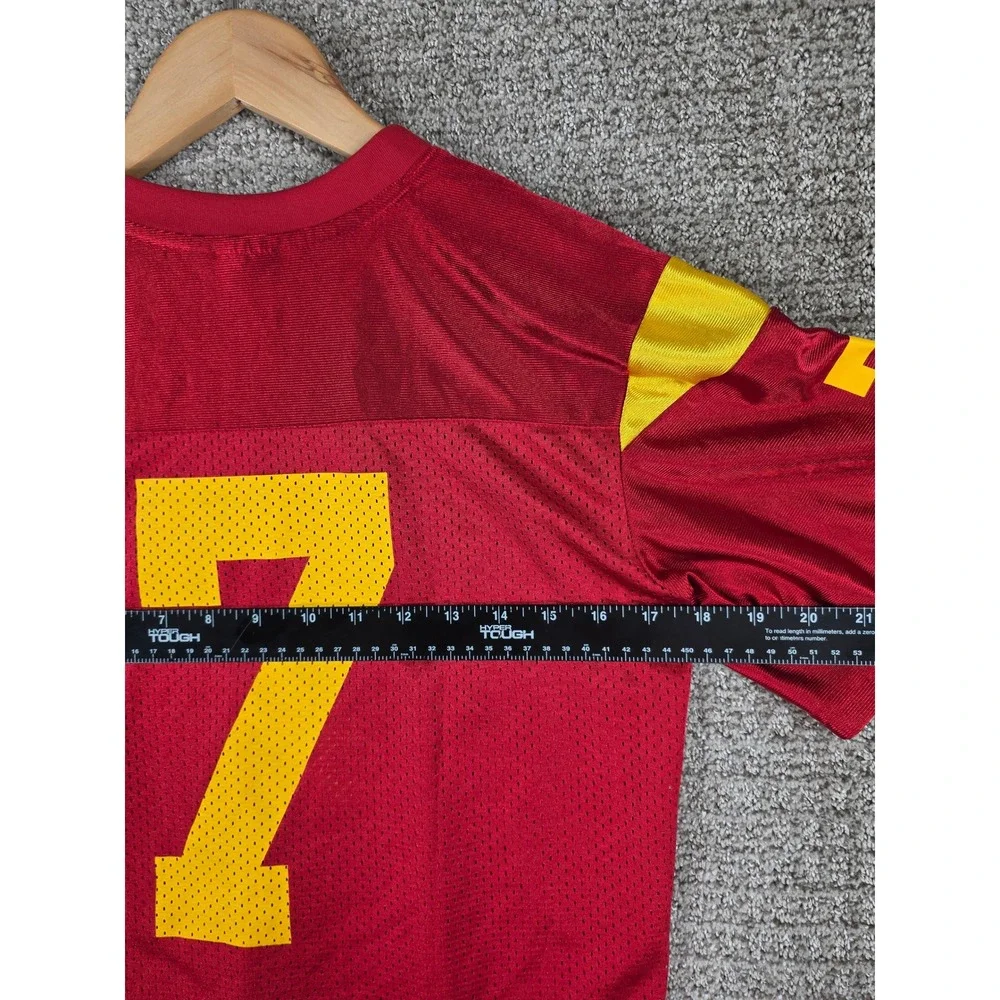 Nike USC Trojans Youth Football Jersey‎ Red Yellow Size Medium 12-14 #7